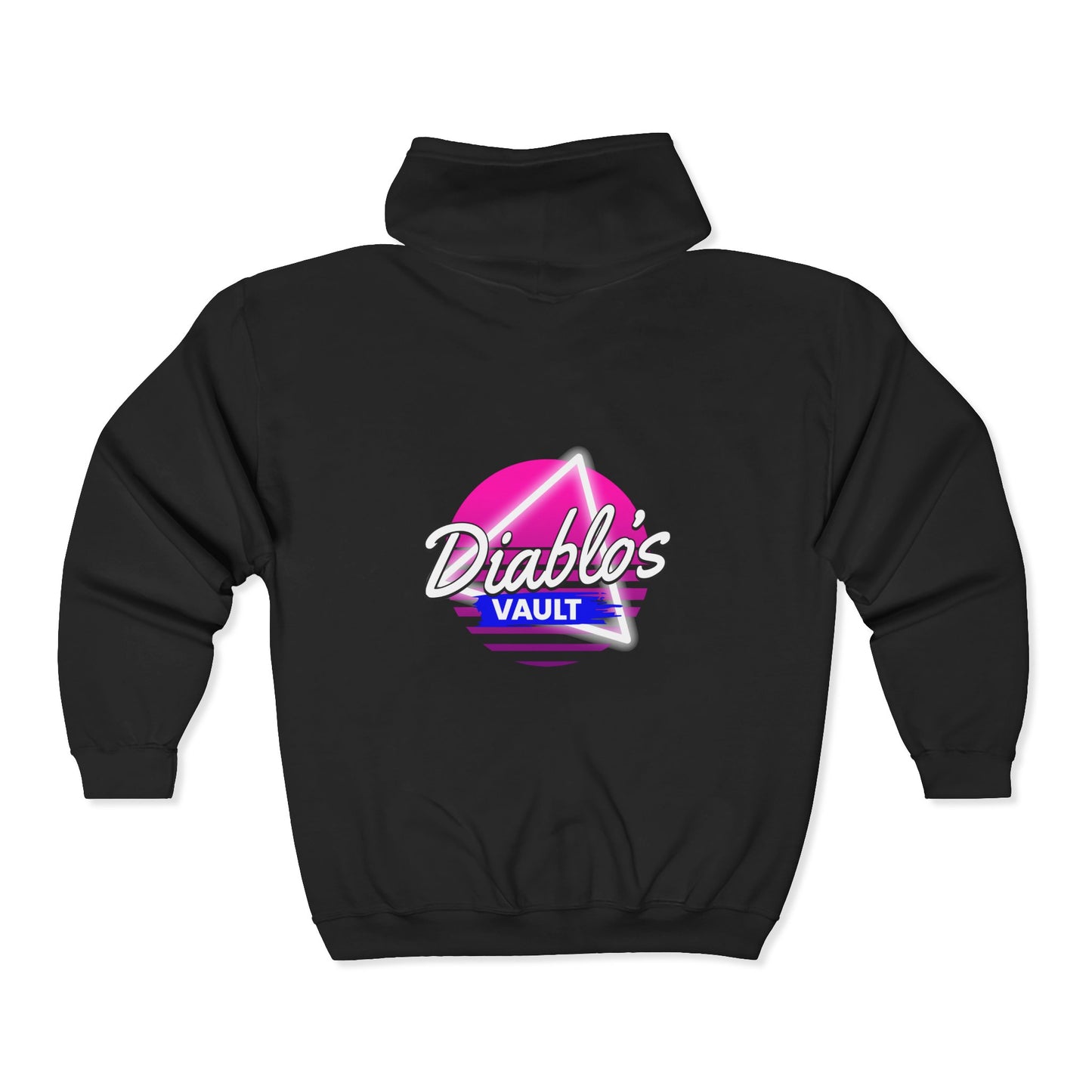 Diablos Vault Zip up Retro Logo Hoodie