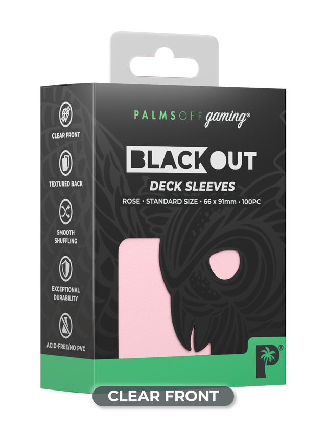 Blackout Deck Sleeves - Standard Size - Rose