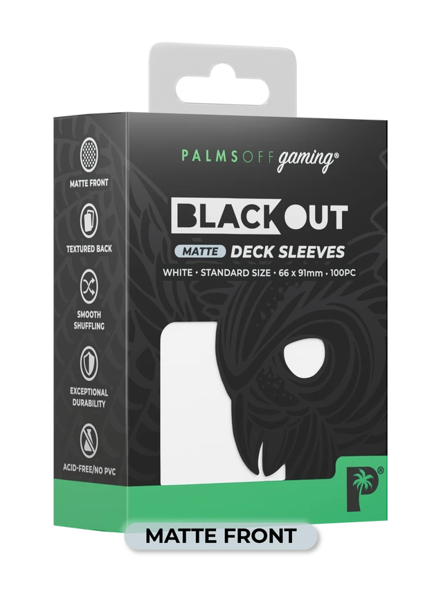 Blackout Deck Sleeves - Standard Size - White - Matte