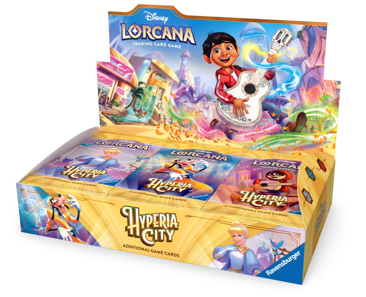 Disney Lorcana S14 Hyperia City Booster Display