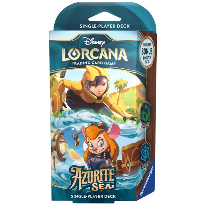 Disney Lorcana S6 Azurite Sea Single Player Starter Deck: Genius Reinvented