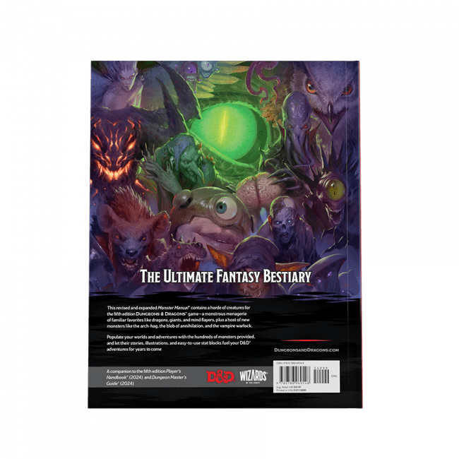 D&D Monster Manual 2024 (Hard Cover)