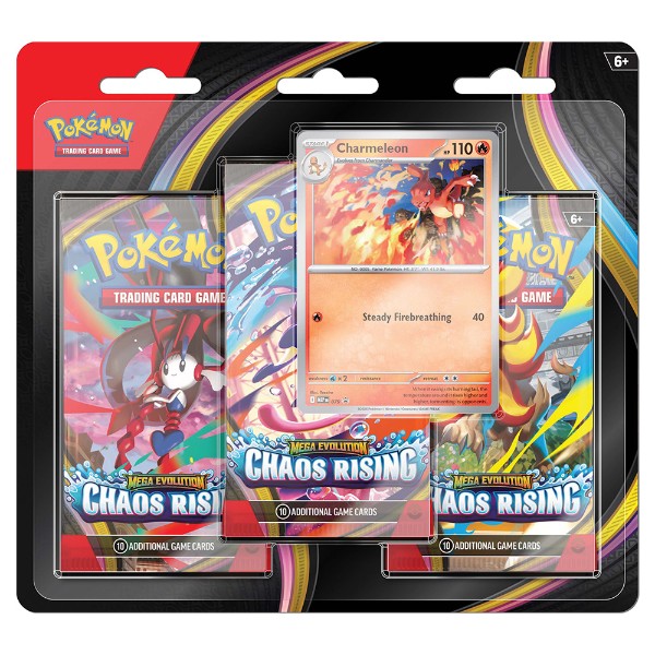 Pokemon TCG:  Mega Evolution Chaos Rising 3-Pack Blister