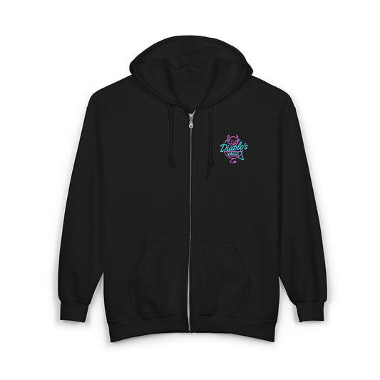 Diablos Vault Zip up Retro Logo Hoodie