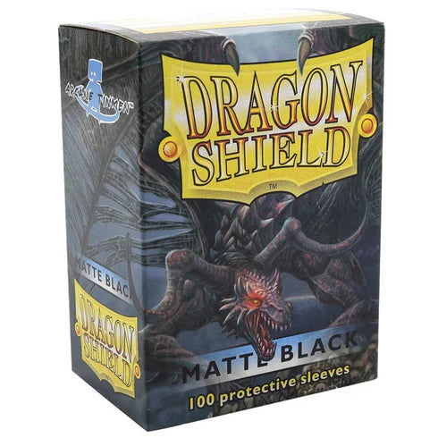 Dragon Shield Standard 100ct Black MATTE Sleeves