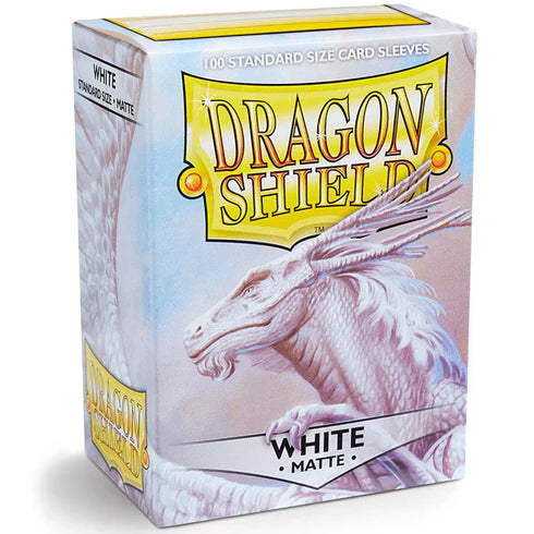 Dragon Shield Standard 100ct White MATTE Sleeves