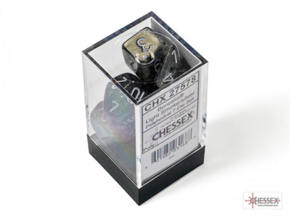 Chessex Borealis Polyhedral Light Smoke/silver Luminary 7-Die Set