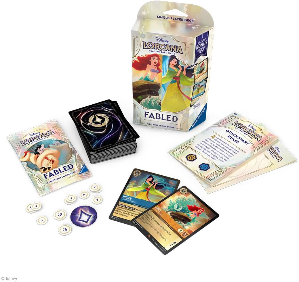 Disney Lorcana TCG: Fabled Single-Player Deck – Amber & Sapphire - Princess Power