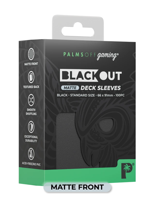 Blackout Deck Sleeves - Standard Size - Black - Matte