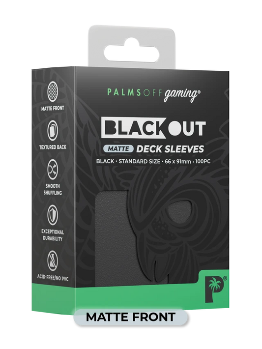 Blackout Deck Sleeves - Standard Size - Black - Matte