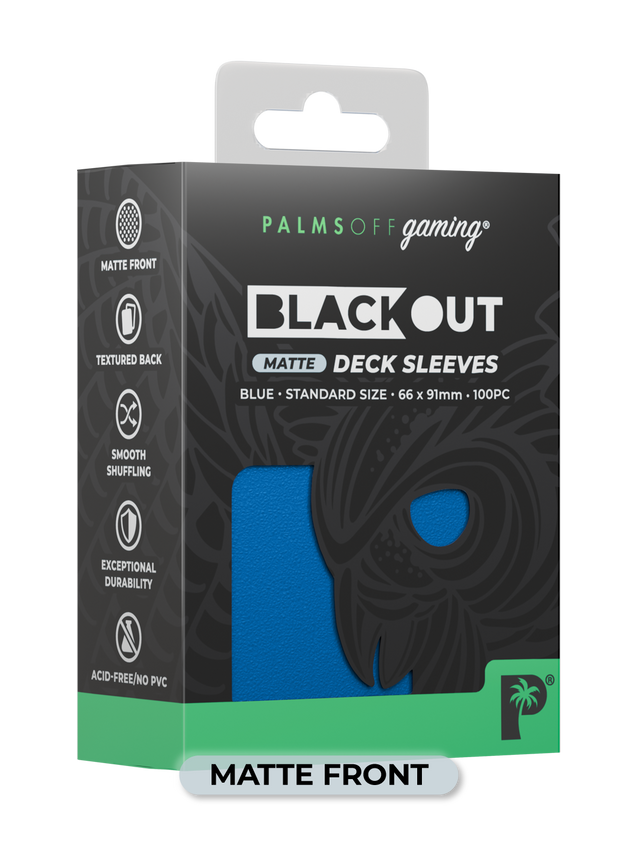 Blackout Deck Sleeves - Standard Size - Blue - Matte