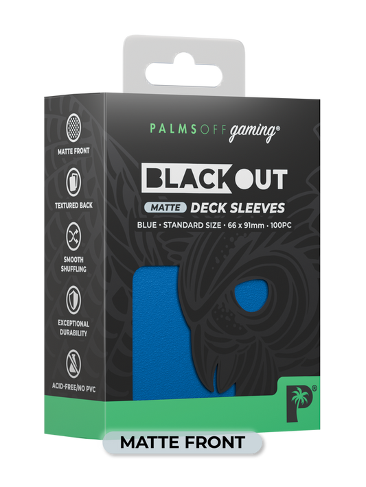 Blackout Deck Sleeves - Standard Size - Blue - Matte
