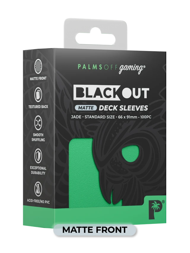 Blackout Deck Sleeves - Standard Size - Jade - Matte