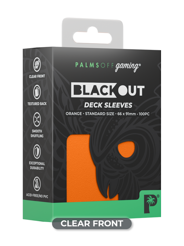 Blackout Deck Sleeves - Standard Size - Orange