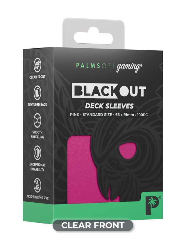 Blackout Deck Sleeves - Standard Size - Pink