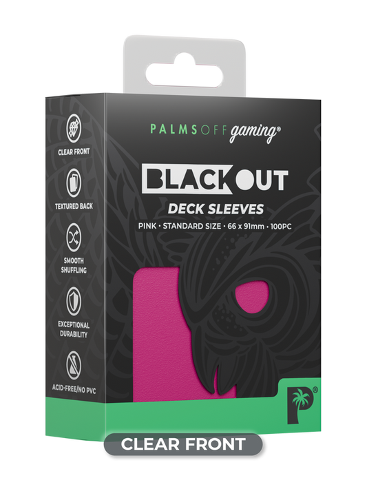 Blackout Deck Sleeves - Standard Size - Pink