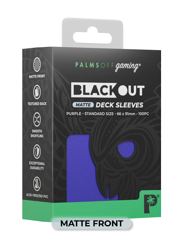 Blackout Deck Sleeves - Standard Size - Purple - Matte