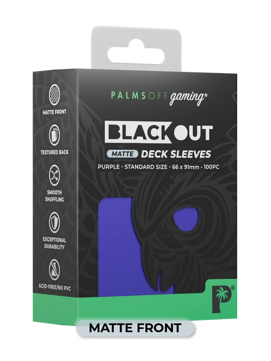 Blackout Deck Sleeves - Standard Size - Purple - Matte