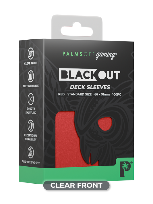 Blackout Deck Sleeves - Standard Size - Red