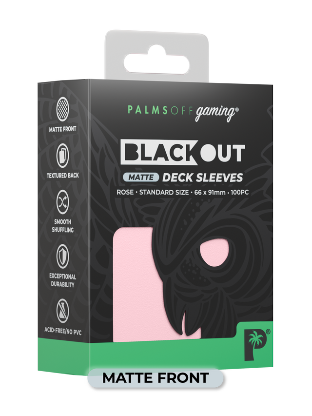 Blackout Deck Sleeves - Standard Size - Rose - Matte