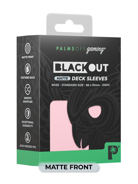 Blackout Deck Sleeves - Standard Size - Rose - Matte