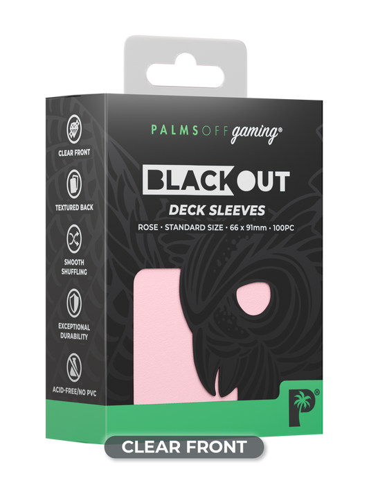 Blackout Deck Sleeves - Standard Size - Rose