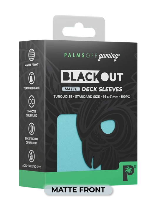 Blackout Deck Sleeves - Standard Size - Turquoise - Matte