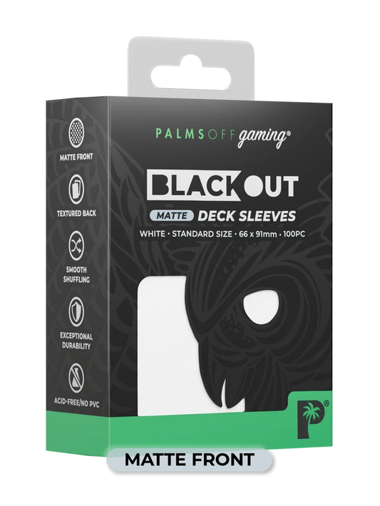 Blackout Deck Sleeves - Standard Size - White - Matte