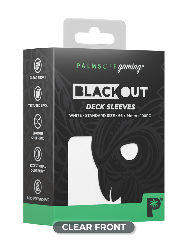 Blackout Deck Sleeves - Standard Size - White