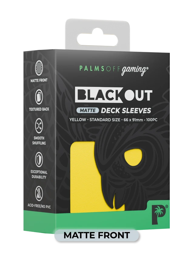 Blackout Deck Sleeves - Standard Size - Yellow - Matte