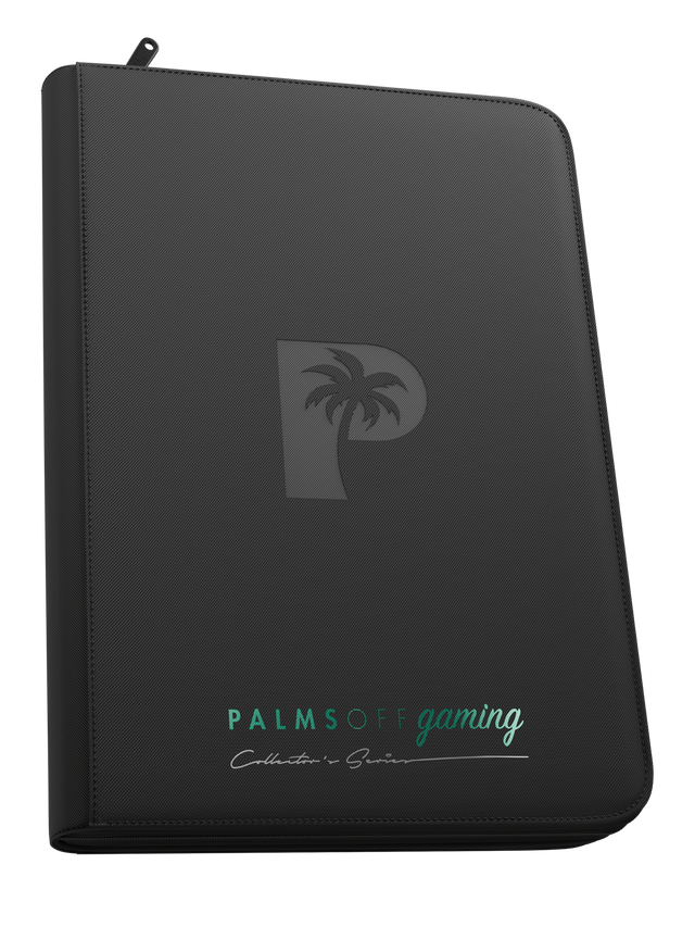 Palms Off Gaming Collector's Series Top Loader Zip Binder - 9 Pocket - Black
