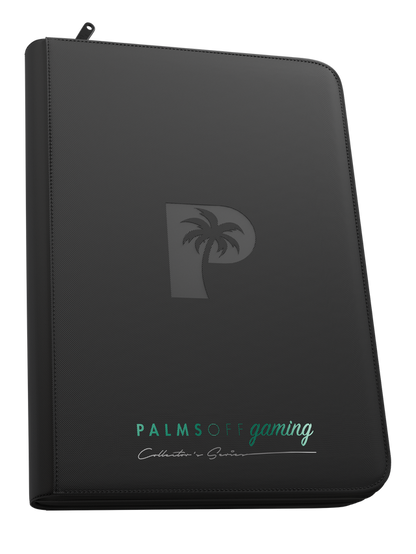 Palms Off Gaming Collector's Series Top Loader Zip Binder - 9 Pocket - Black