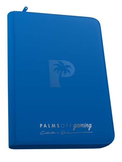 Palms Off Gaming Collector's Series Top Loader Zip Binder - 9 Pocket - Blue