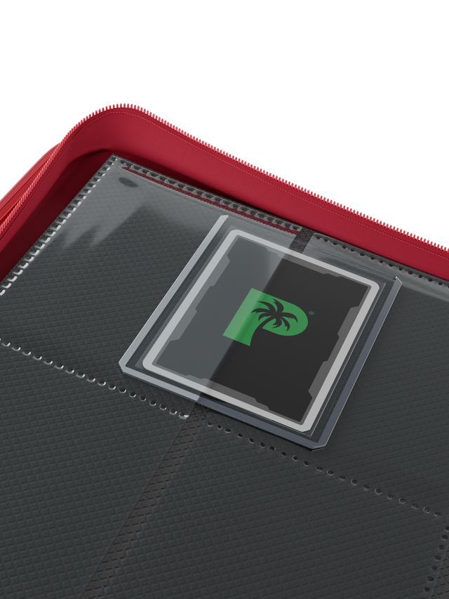 Palms Off Gaming Collector's Series Top Loader Zip Binder - 9 Pocket - Red