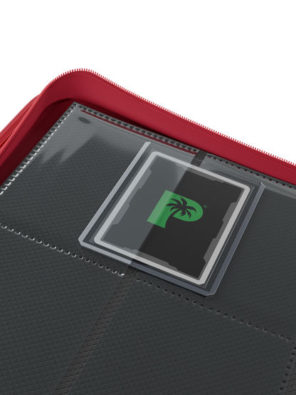Palms Off Gaming Collector's Series Top Loader Zip Binder - 9 Pocket - Red