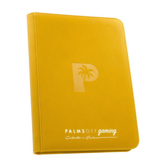 Palms Off Gaming Collector's Series 9 Pocket Zip Trading Card Binder - YELLOW
