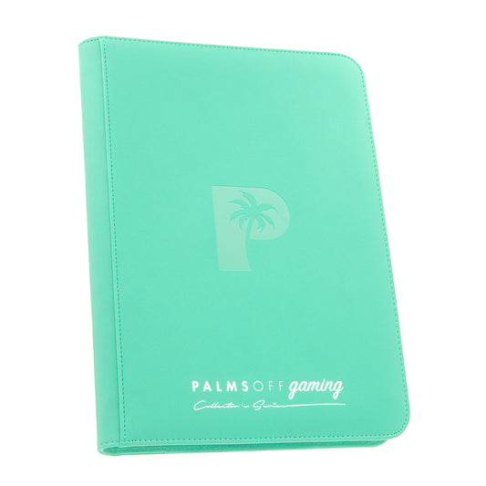 Palms Off Gaming Collector's Series 9 Pocket Zip Trading Card Binder - TURQUOISE