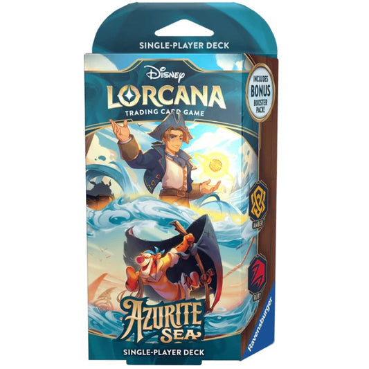 Disney Lorcana S6 Azurite Sea Single Player Starter Deck: A Seaworthy Crew
