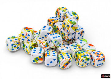 Chessex: Brush Breezy/Blue 12mm D6 Dice Block (36 Dice)