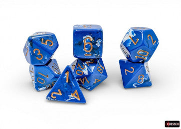 Chessex: Brush Polyhedral Wavebreak/Gold 7-Die Set