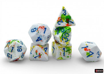 Chessex: Brush Polyhedral Breezy/Blue 7-Die Set